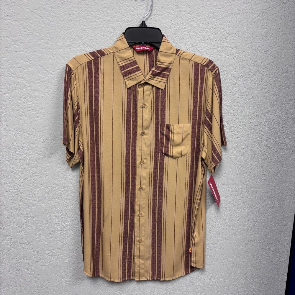 Striped Beige and Brown Men's Shirt